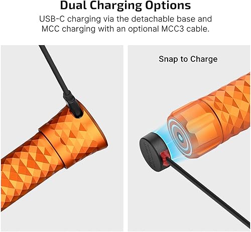 Miniatura 5 de OLIGHT Prowess - Linternas recargables de alto lúmenes, linterna súper brillante de 5,000 lms con funda, LED de carga USB-C de alta eficiencia