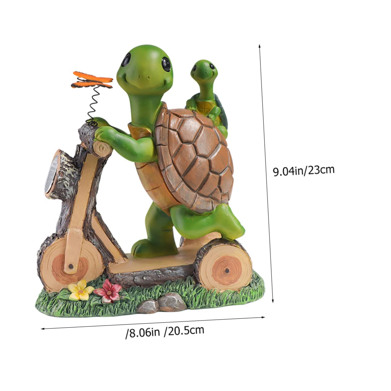 IMIKEYA Solarbetriebene Schildkröten-Lampe Für Außenbereich Dekorative Harz-gartenlampe Im Cartoon-Stil Energiesparend Automatisches Laden Für Gartenliebhaber