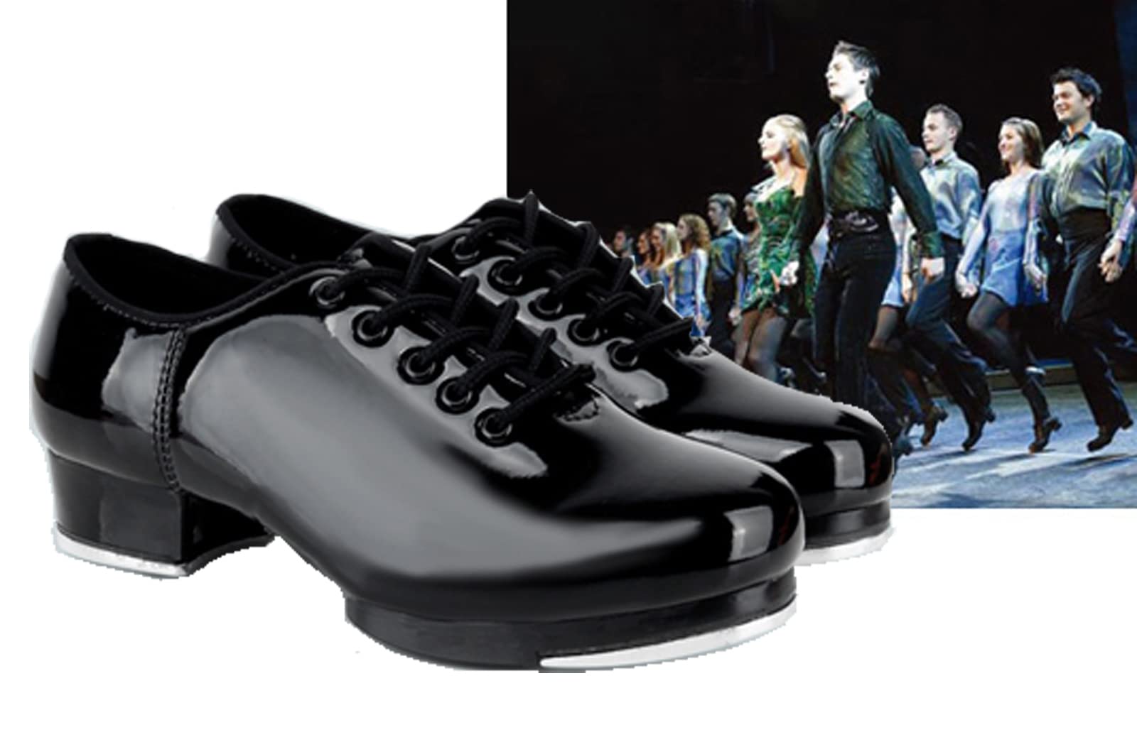 Capezio Women's Jr. Footlight T-Strap Character Shoe Oxford, 5.5 Wide Black