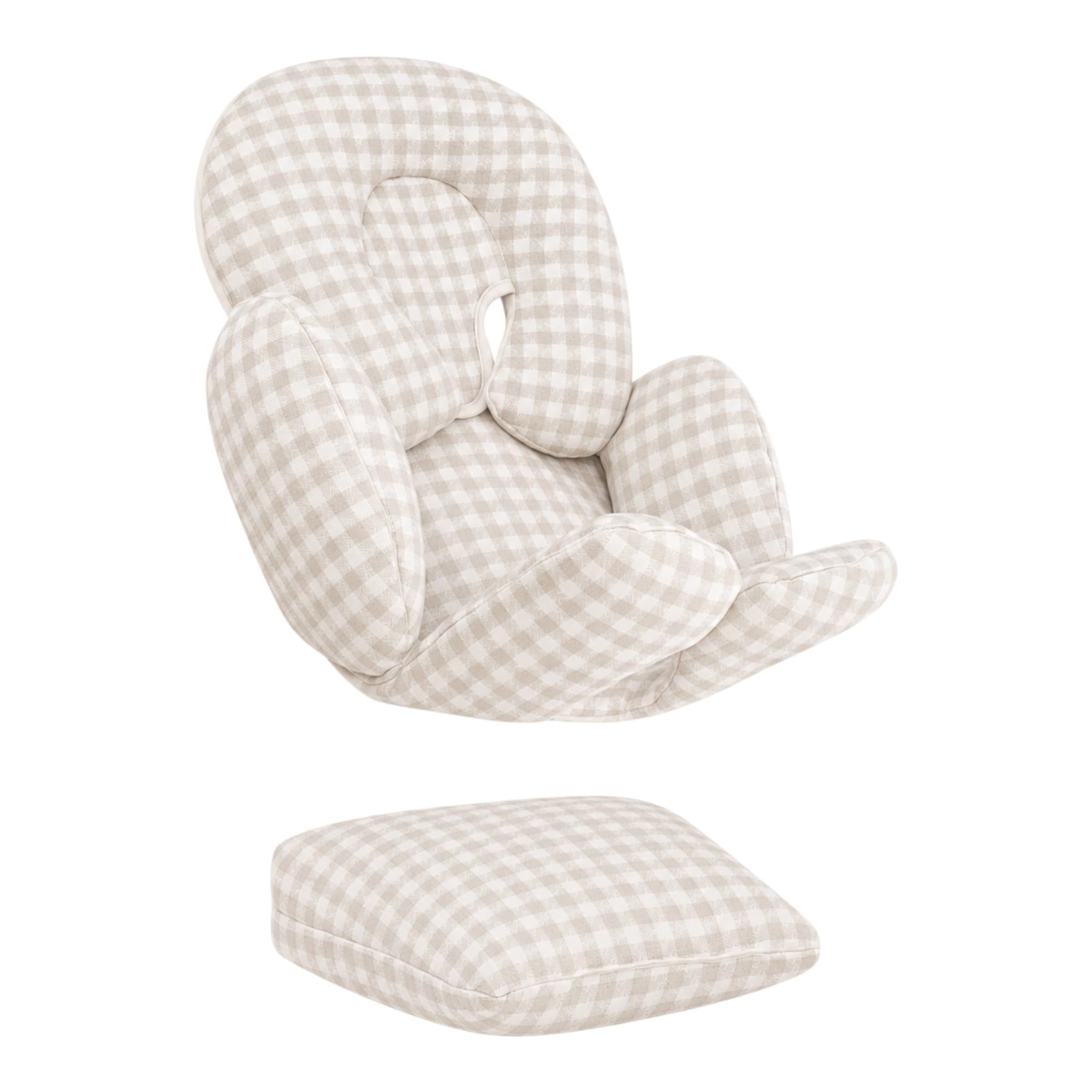 JYOKO Kids Reductor Universal Bebé 3 Piezas, Algodón Orgánico, para Cochecito y Silla de Coche Grupo 0, Diseñado y Confeccionado en Barcelona - Estampado Gold Vichy