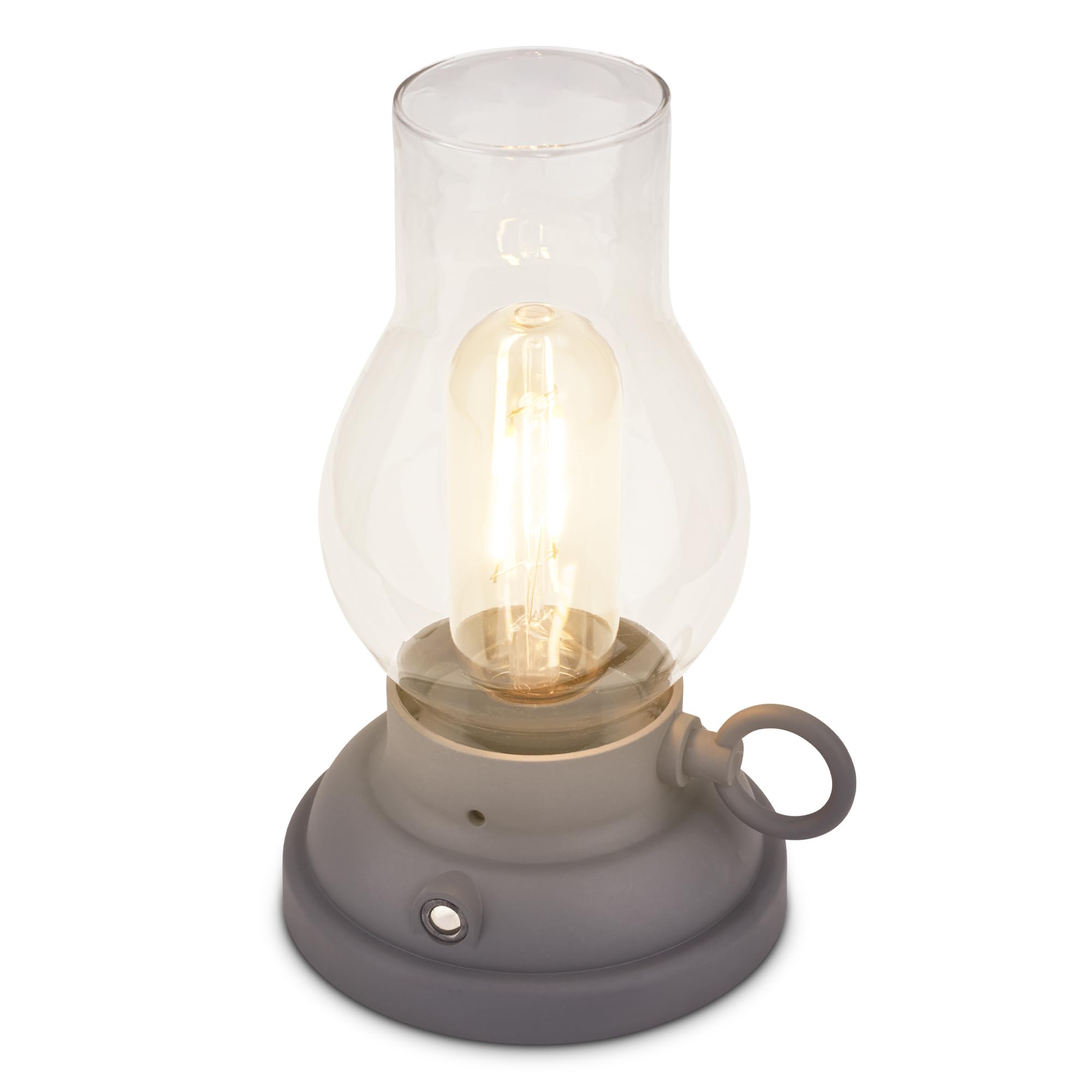 BRILONER - Rechargeable LED Table Lamp IP44 with Touch, Dimmable, Replaceable Battery, LED Light, 10.5X17.5 cm, Anthracite