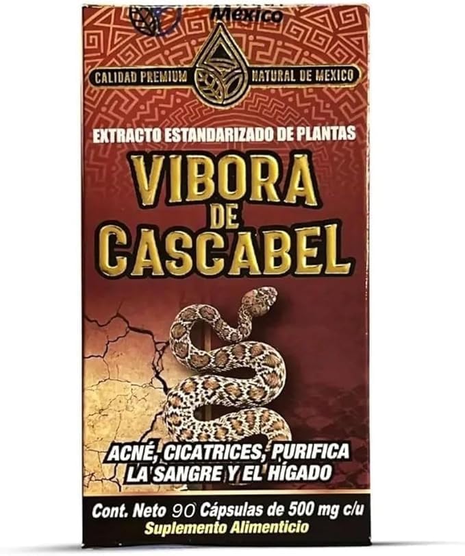 Rattlesnake Capsulas De Vibora De Casabel 500mg 90 Count