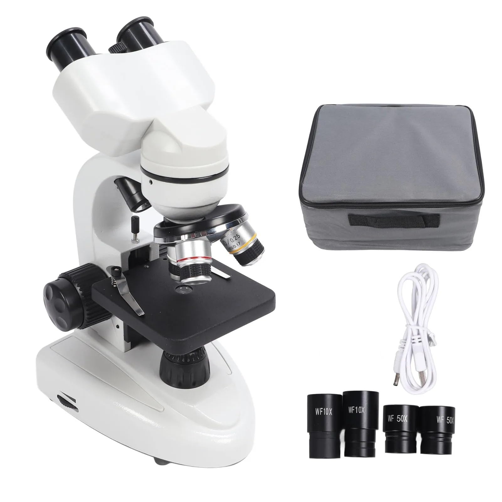Microscopio digitale, Cannocchiale binoculare 40X‑5000X Rotazione a 360° Immagine nitida Alta definizione for ispezione da laboratorio