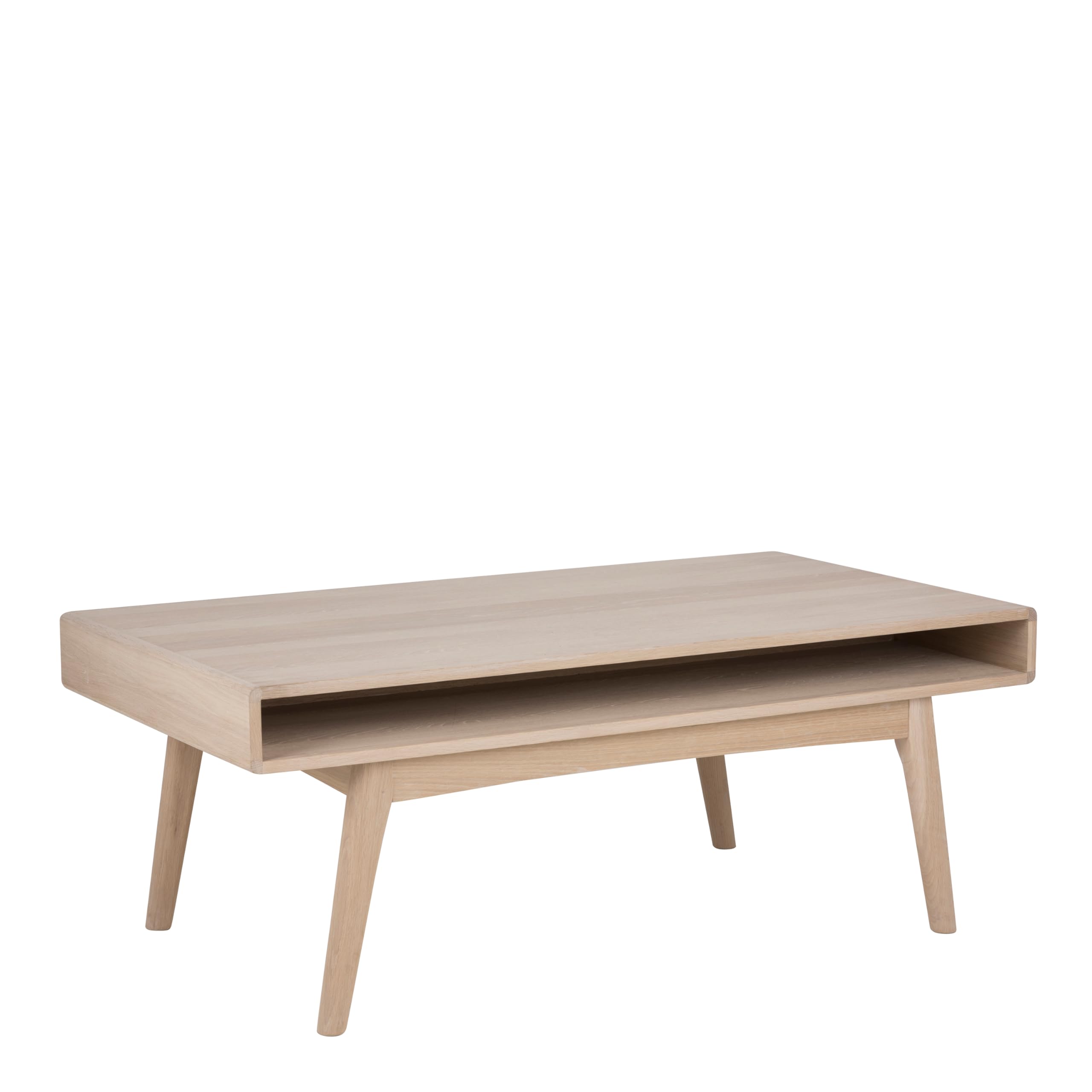 Furniture To Go | Marte, White Oak, Coffee Table with Open Shelf
