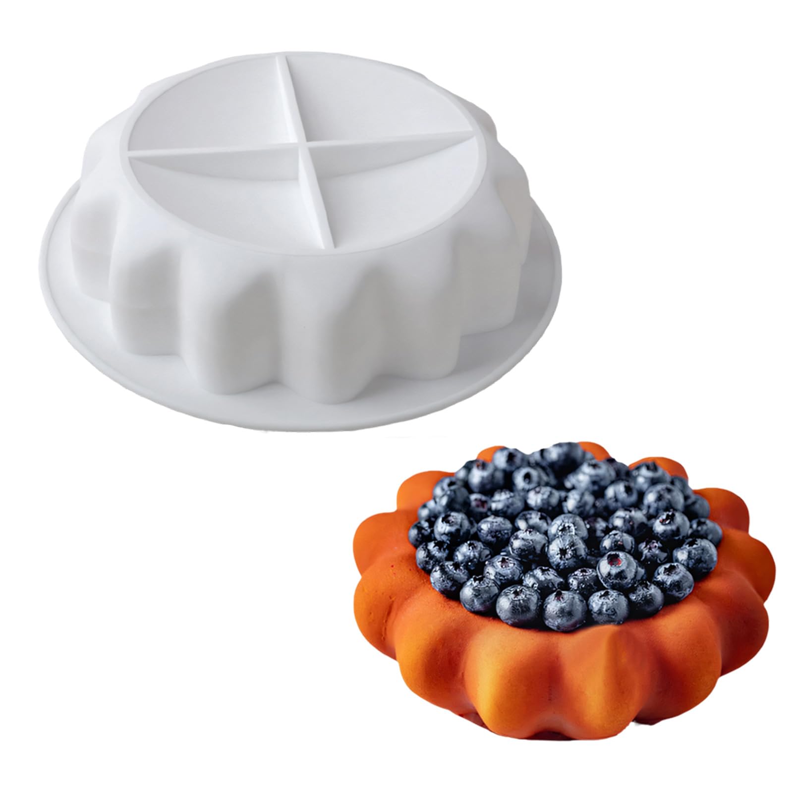 Nucelit Food Grade Silicone Baking Mold for Elegant Eggs Tarts Cakes and Pastries Heatproof Dessert Cupcake Pan Easy Releases Eggs Tarts Mold