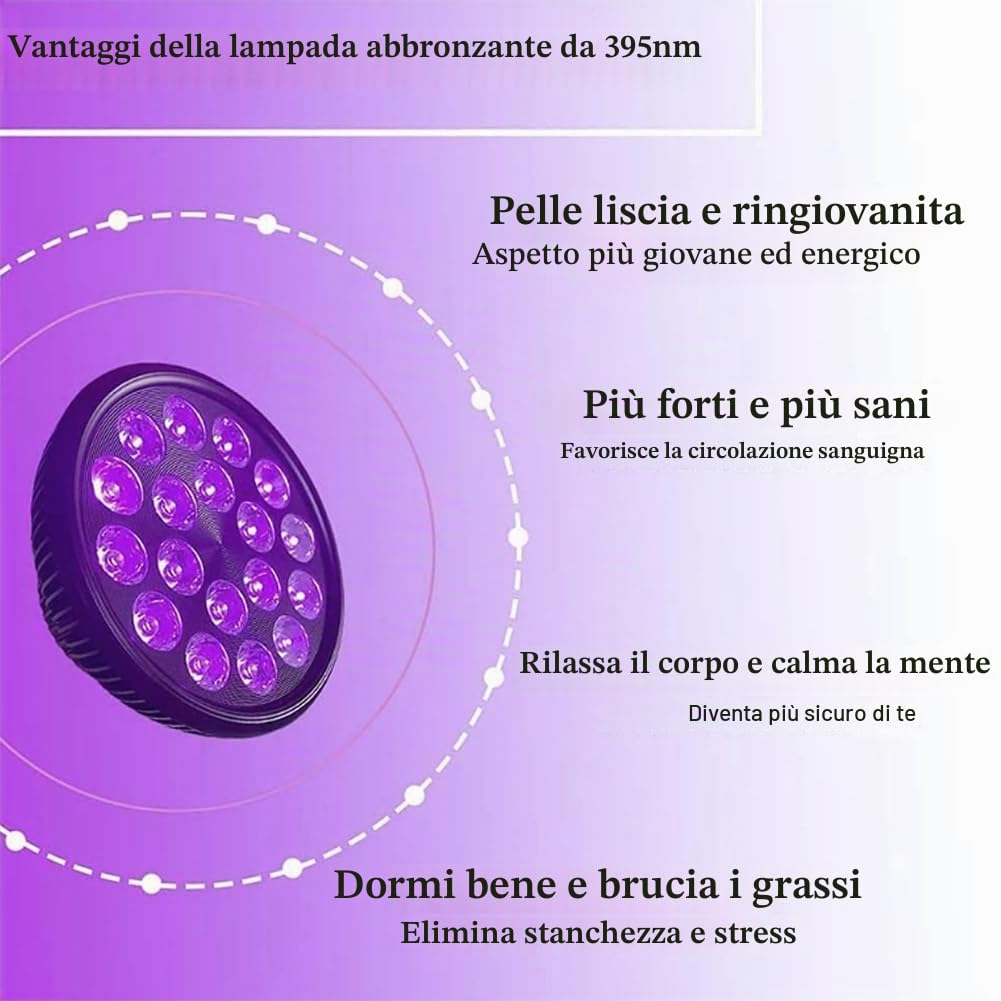 Lampada abbronzante da 54 W per Corpo e Viso, Dispositivo autoabbronzante per Prendere Il Sole a casa con Maschera per Gli Occhi + treppiede ad Altezza Regolabile (38,5-78,7 Pollici)