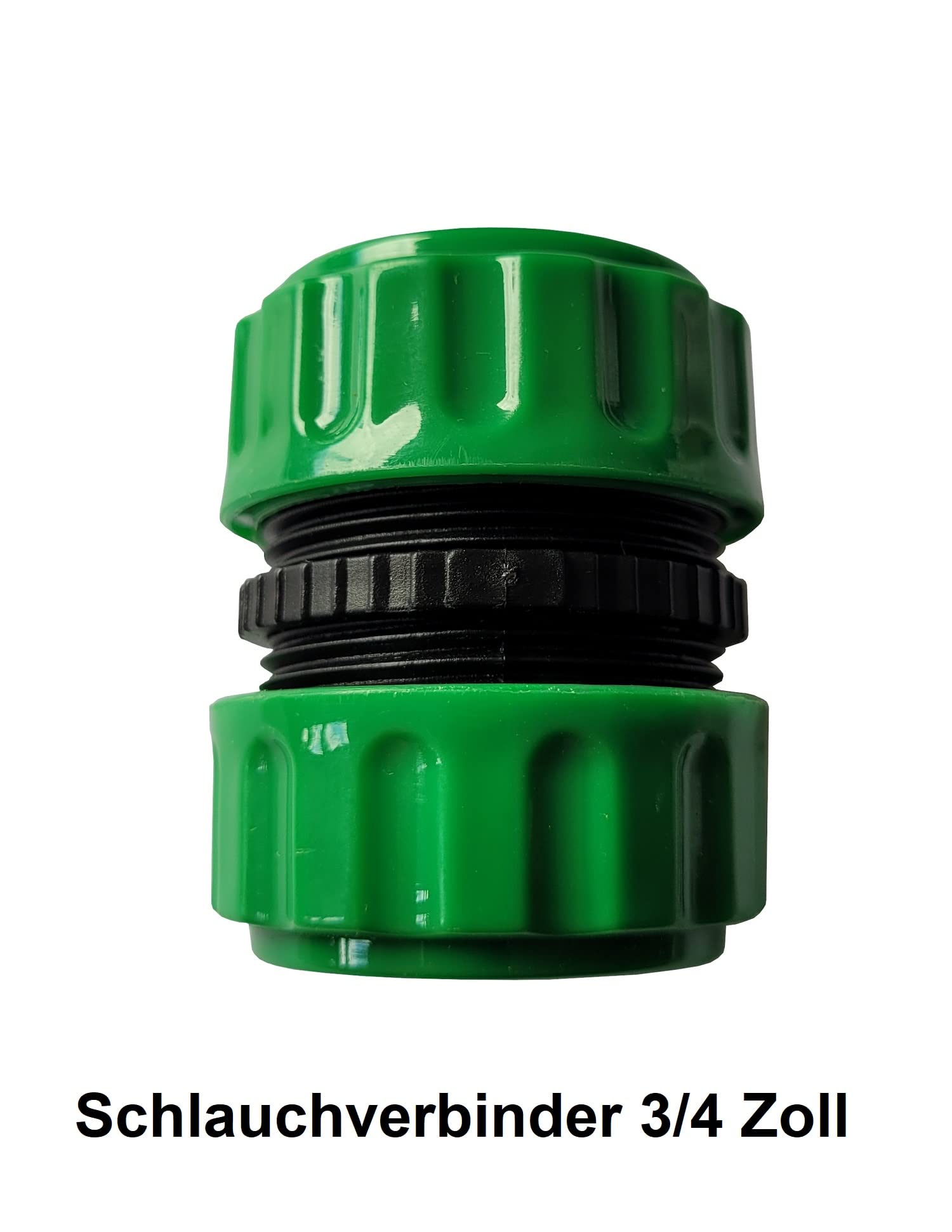 Gartenschlauch-Zubehör Set – Schlauchverbinder, Y-Stück, Hahnanschluss 1/2" & 3/4", Mit Wasserstop – Aus Robustem Kunststoff, Grün