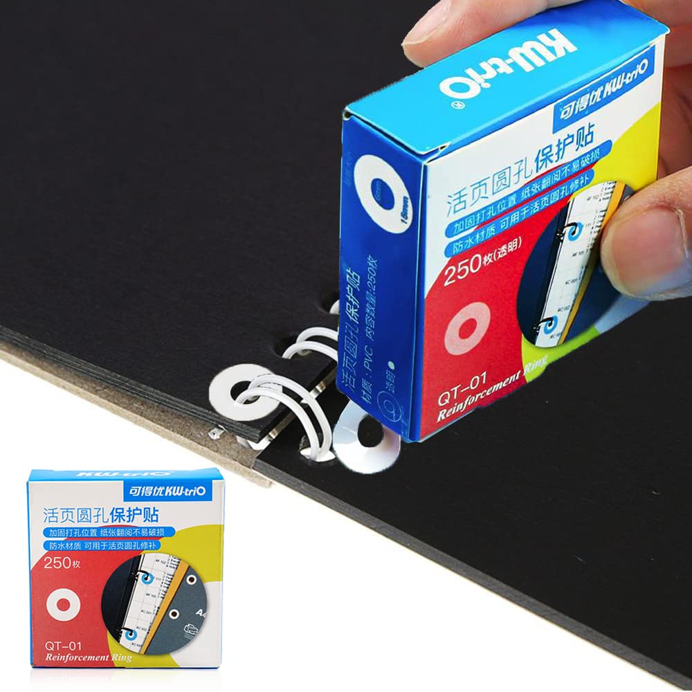 Étiquettes Renfort Perforation - 800 Autocollants, 1.3cm, Multi-Couleurs, Pour Feuilles Volantes