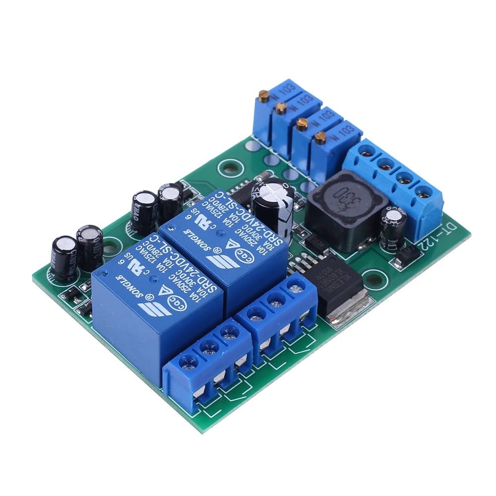 Comparatore di Tensione,Modulo Relè a 2 Canali DC 5V 12V 24V 2-CH Limite DT-122 Rilevatore di Soglia Segnale di Tensione