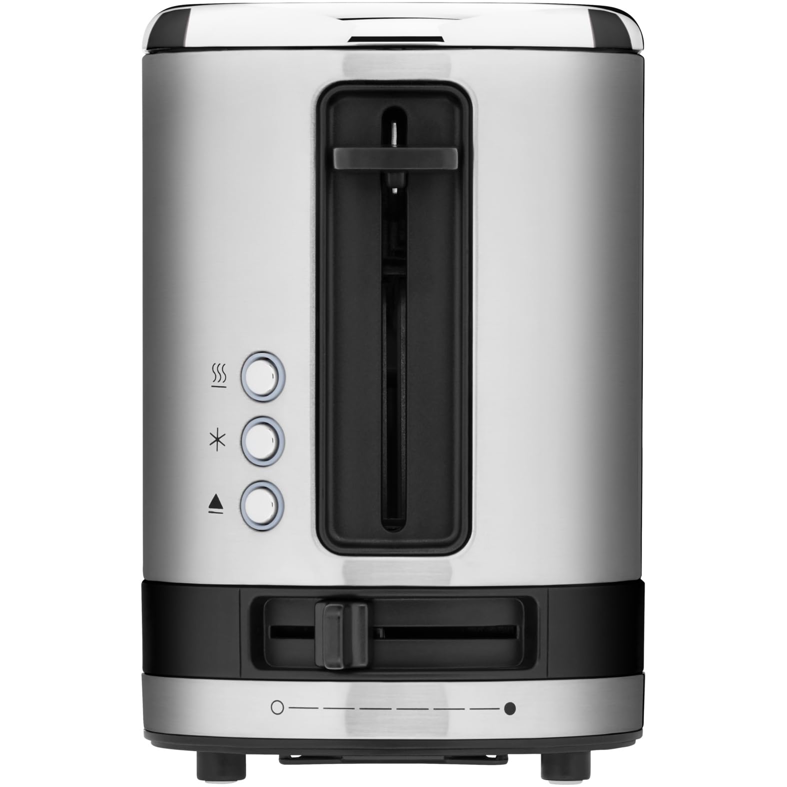 WMF Küchenminis 1-Scheiben Toaster Langschlitz XXl-Toast, Mini Toaster mit Brötchenaufsatz 7 Bräunungsstufen Überhitzungsschutz 600W Edelstahl matt