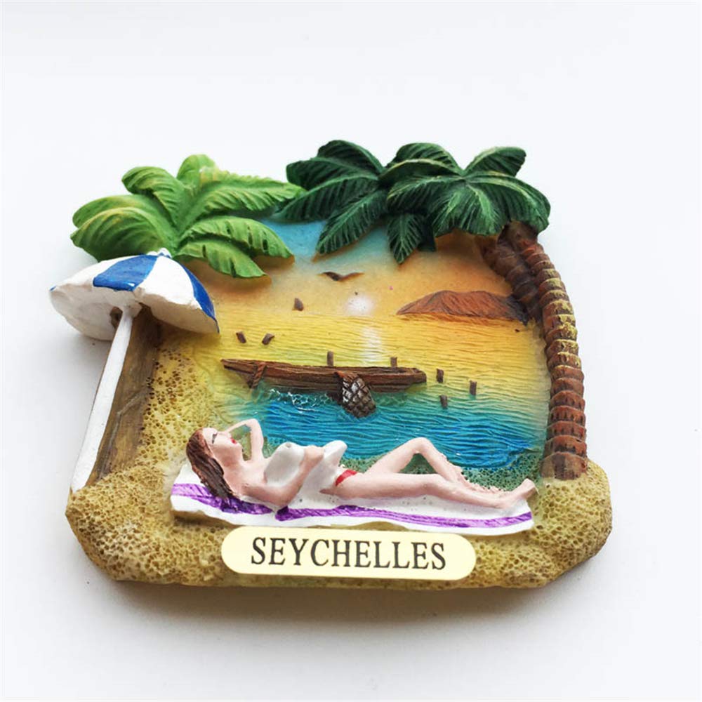 Magnete 3D Seychelles Per Frigorifero, Souvenir, Decorazione Per