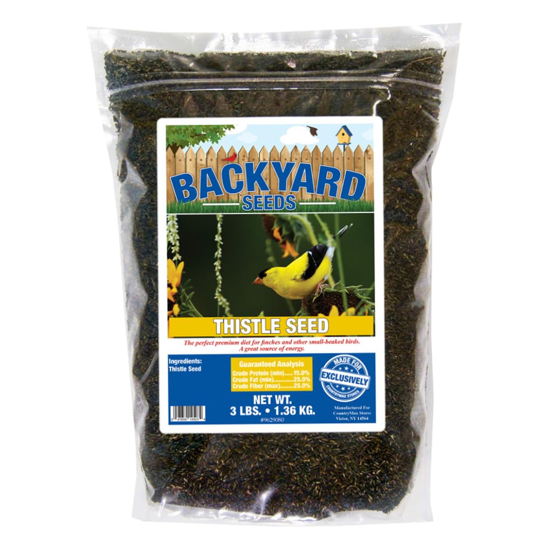 Backyard Seeds Thistle Seed for Finches – Premium Wild Bird Food for Goldfinches, Siskins & Small Songbirds | High-Energy, No-Filler, Cleaned Seed 7