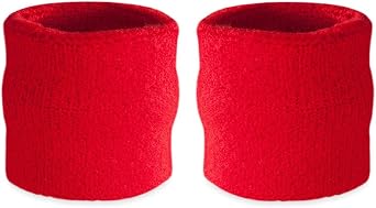 Suddora Wrist Sweatbands, Absorbent and Breathable Thick Cotton Bands for Working Out, Gymnastics, Basketball, Tennis, and Football, Multiuse Wristbands for Costumes and Cosplay