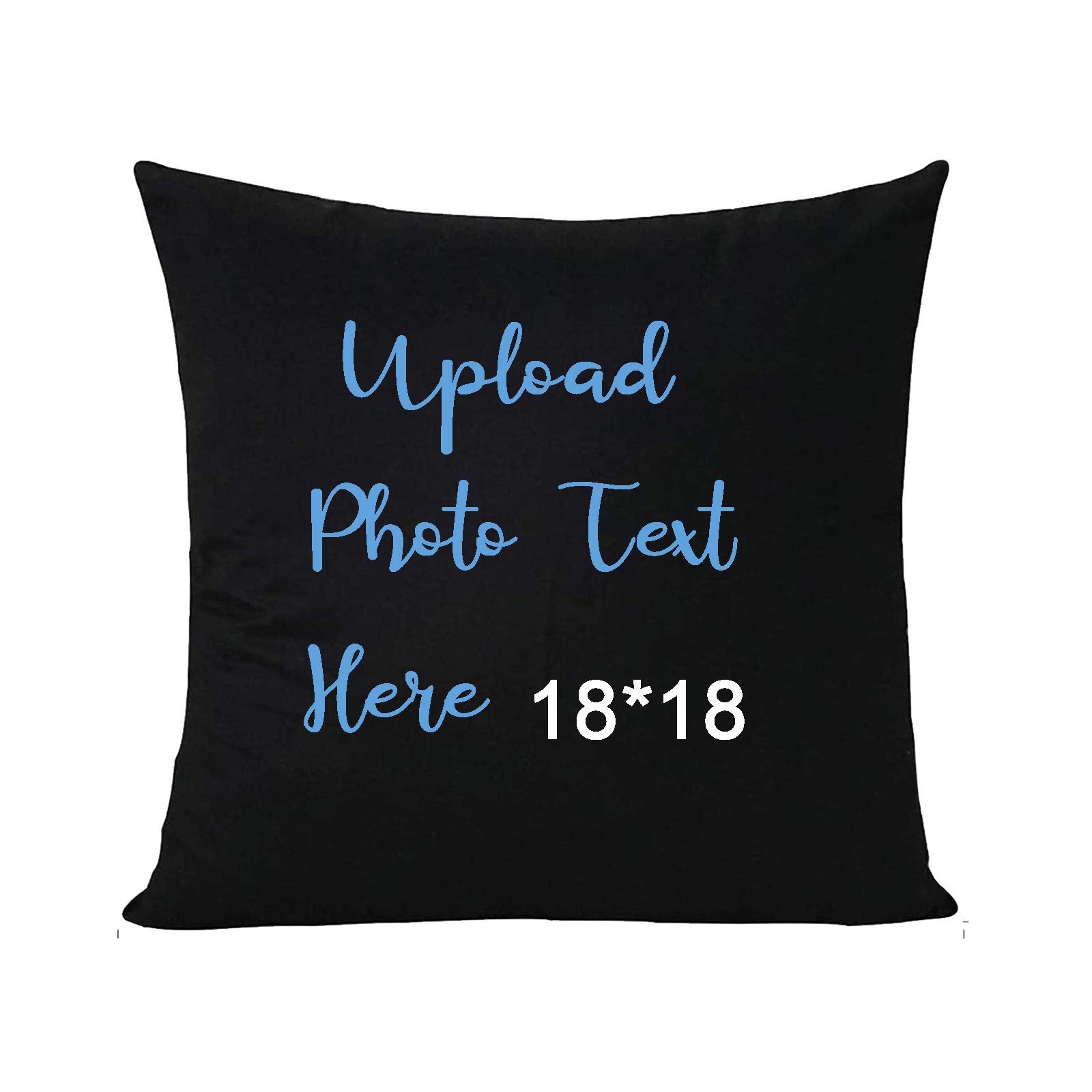 Custom Pillowcase Personalized Throw Pillow Cover Print Photo or Text Pillow Cases for Mom, from Daughter Son 16X16 Inch Set of 1