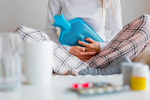 Miniatura 6 de SteadMax Botella de agua caliente de goma, reutilizable y sin BPA, bolsa calentadora para compresas de calor, calentador de cama y calentadores de