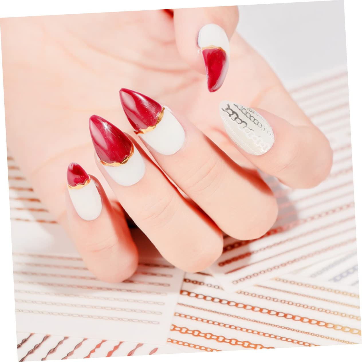 Healeved 3 Set Di Adesivi Per Unghie Creative Per Esercitarsi in Nail Art Per Natale Eventi Natalizi E Festivi D-13 D-15 D-17 D-18 194 5 Fogli*3