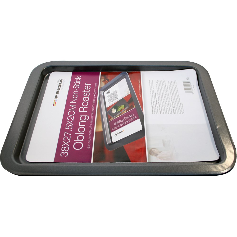 LARGE NON STICK OBLONG COOKIE ROASTING PAN OVEN TRAY33X23X2CM BBQ BAKING KITCHEN
