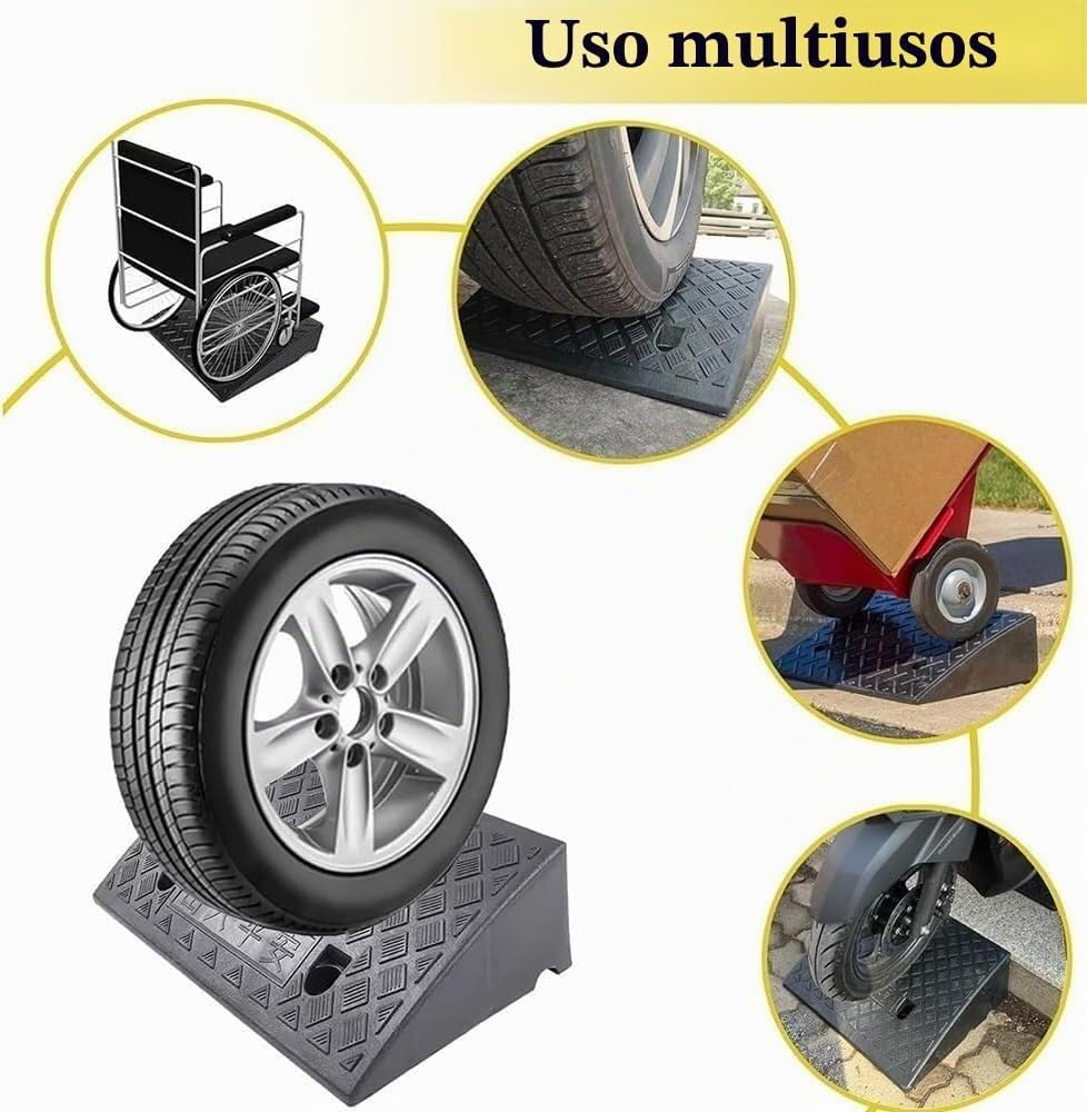 Rampa przenośny antypoślizgowy próg na wózki inwalidzkie, schody 3-19 cm, wysoki ładunek, czarny |
