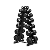 650/550/450/350/300/310/260/210/200/180/150/100 LB Rubber Hex Dumbbells Set with Optional Dumbbell Rack, Multi Weight Set to Choose, Ideal for Home Gym and Fitness