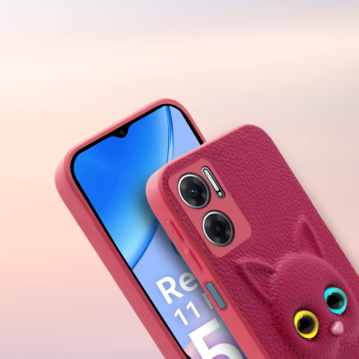 Redmi 11 Prime 5G Cat Case - Cute Leather TPU Cover -7
