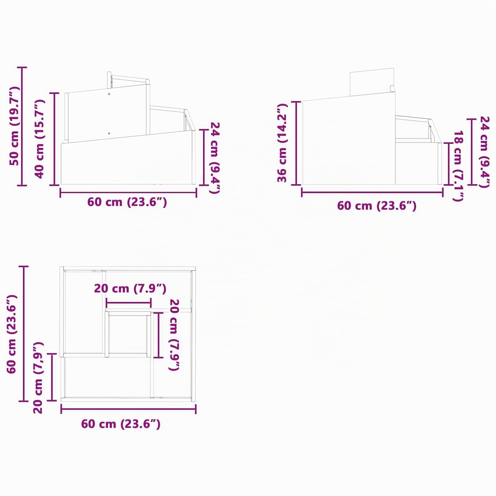 vidaXL Cache-Pot de Jardin Marron 60 x 60 x 50 cm Acier patiné, Jardin et Terrasse, Jardinière en métal Moderne pour l'extérieur, Accessoires de Patio, Style Contemporain