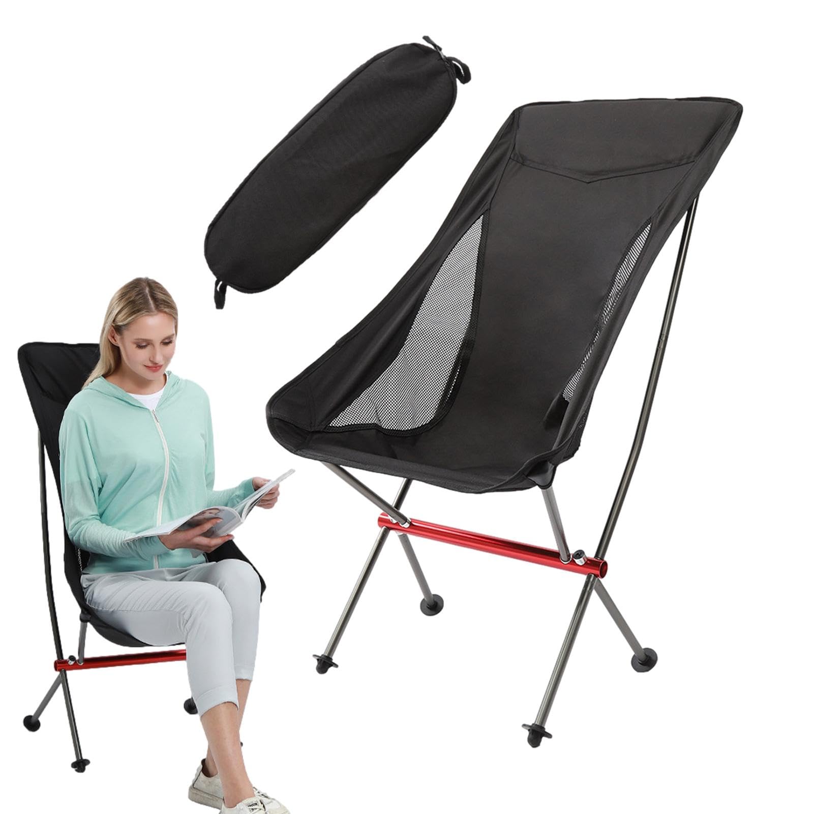 Klappbarer Campingstuhl Tragbarer Campinghocker | Leichter Rasensitz Für Camping Wanderung Picknick Terrasse Balkon Garten Garten