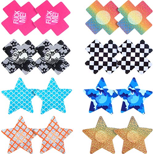 Syhood 60 Pairs Women Pasties Disposable Nipple Cover Stickers Adhesive Breast Pasty3