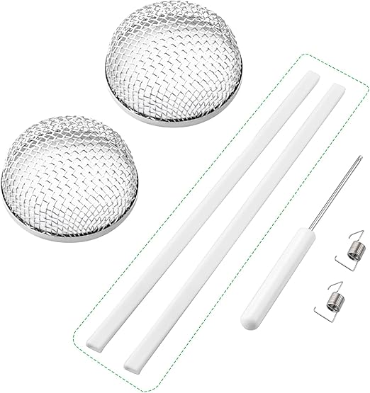 RVGUARD RV Flying Insect Screen, RV Furnace Vent Cover Bug Screen 2 Pack 2.8 x 1.3 Inch Stainless Steel Mesh with Installation Tool and Silicone Rubber