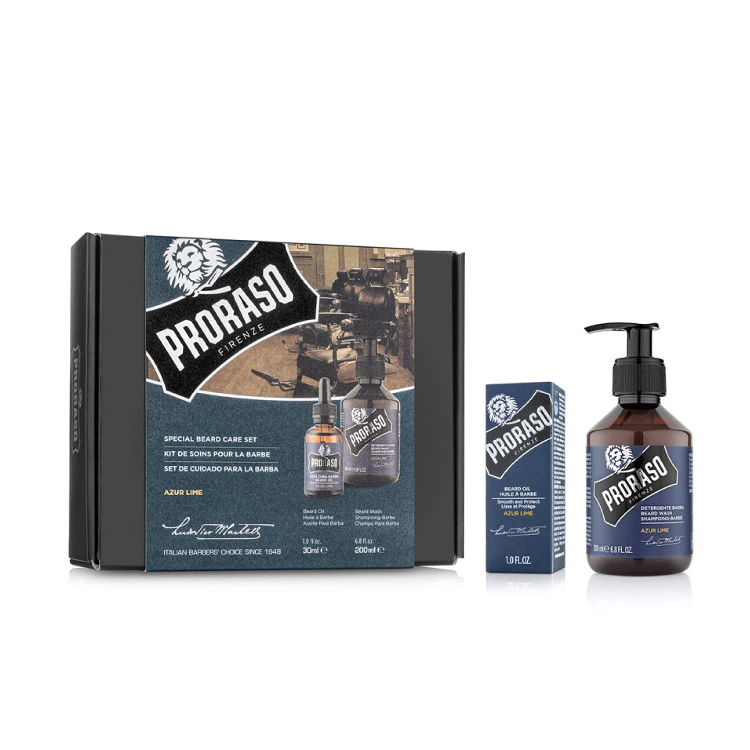 Proraso Pack Aceite para Barba + Champú para Barba Azur Lime