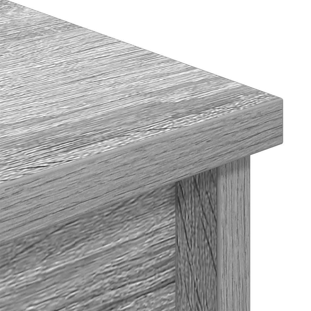vidaXL Aparador de Madera de ingeniería Sonoma Gris 50x35x180 cm, Armario, Armario Auxiliar, Armario de almacenaje Alto, Armario de almacenaje