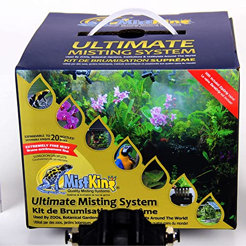 Image of MistKing - Ultimate Misting System, 5th Gen | Used by Zoos, Institutions & Hobbyists | Expandable to 20 Nozzles | Extremely Fine Mist | 50 Micron Droplets | Upgraded Timer & Components |