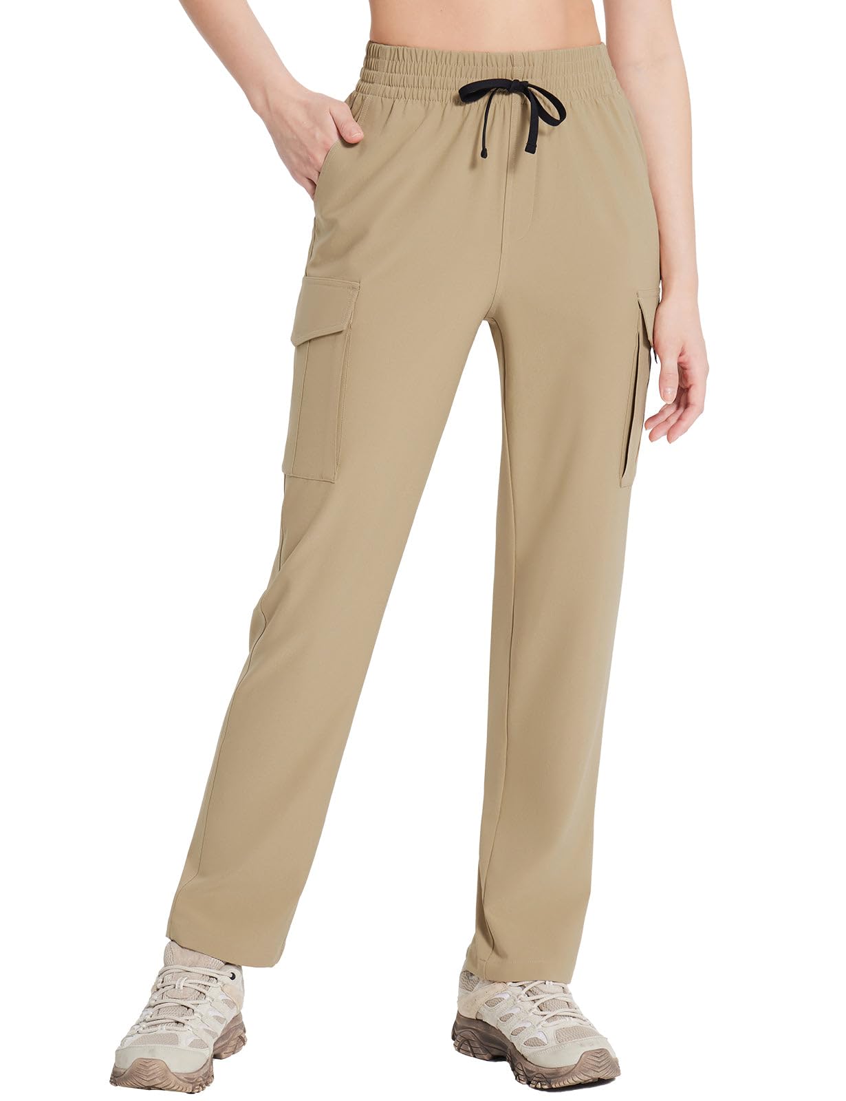 baleaf Women's Hiking Pants Cargo Quick Dry Pants Water Resistant Loose Lightweight Travel Fishing Outdoor UPF50+