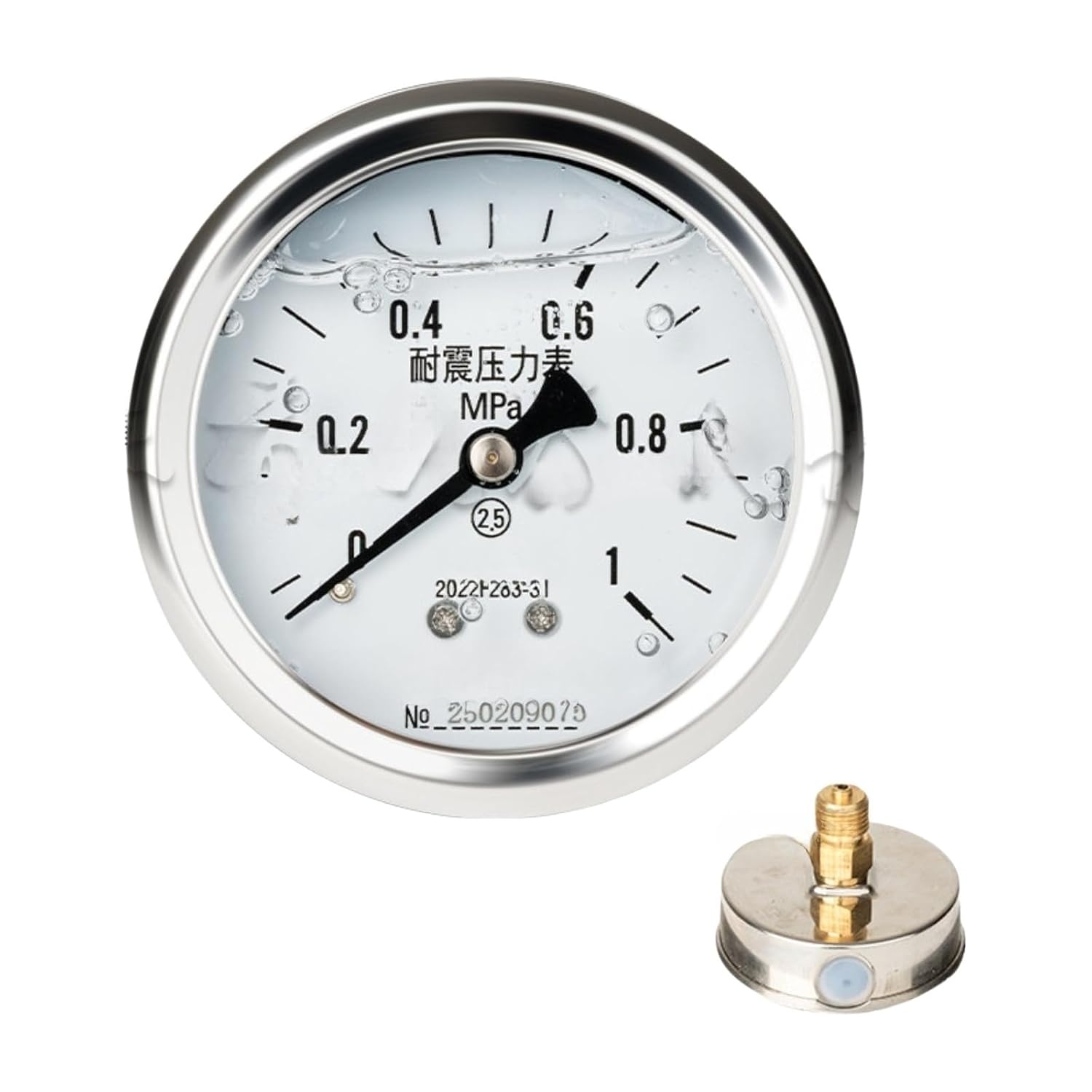 Axial Front Pressure Gauge 60ZT 0.6/1/1.6Mpa Hydraulic Oil(60ZTM14 x 1.51Mpa)