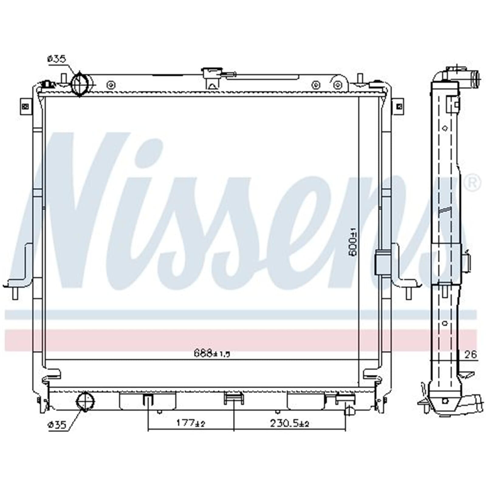 NISSENS Radiateur, refroidissement du moteur 68726