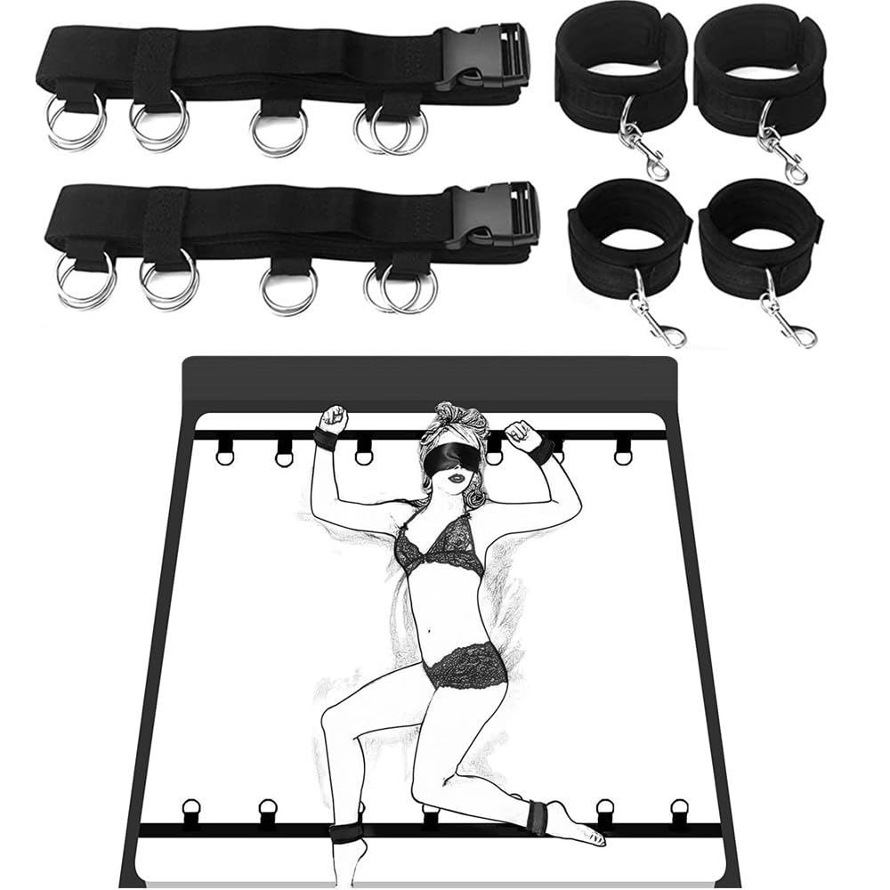 1 SET Conjunto de Juego de Correa de Nylon Ajustable para Cama Individual, Fiesta de restricción de Pareja