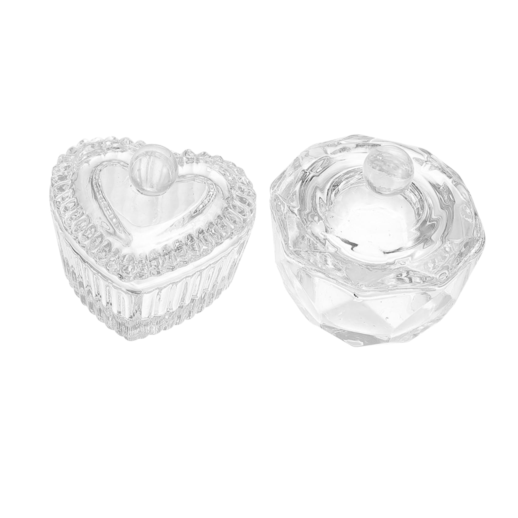 PLAFOPE Mix Acrylic Liquids Powders Effortlessly 2 Crystal Nail Art Cups Lids Liquid Holders