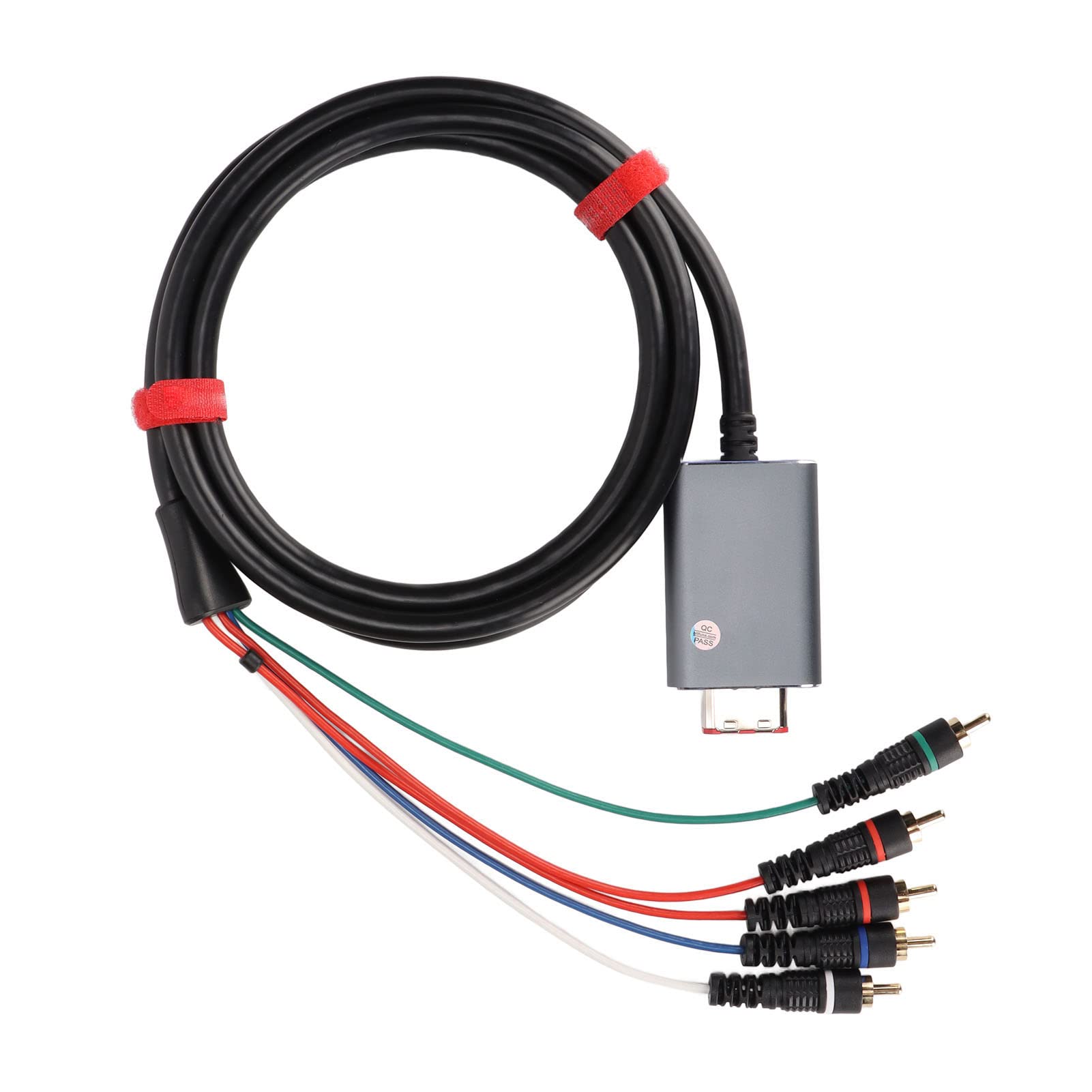 Yunseity Cable de Componentes para, Adaptador de Salida AV YPbPr de 1,8 M Compatible con Consolas NTSC y PAL con Señales de Puerto de Vídeo Digital 480i 480p 576i 576p