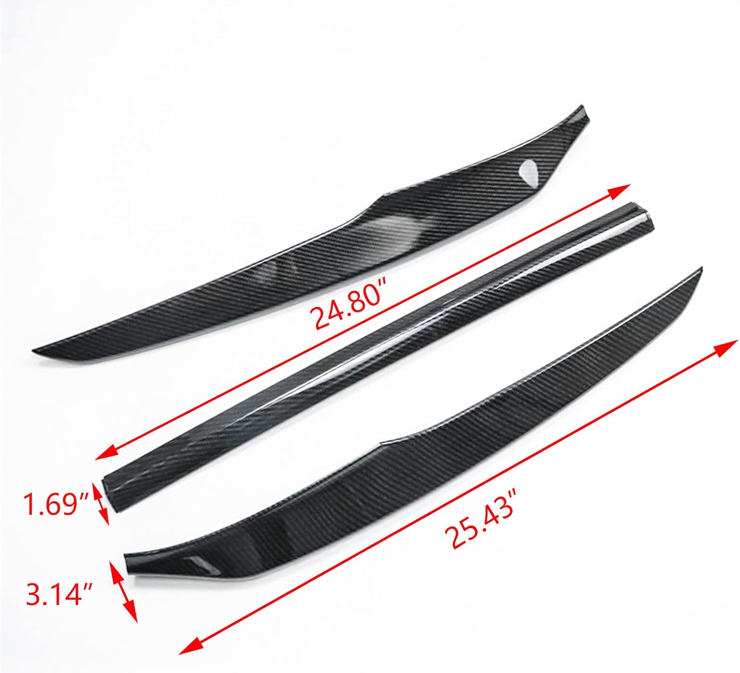 x xotic tech Front Bumper Lip Chin Stripe Cover Trim, Carbon Fiber Pattern, Compatible with Honda Accord Sedan 10th Gen 2018-2020