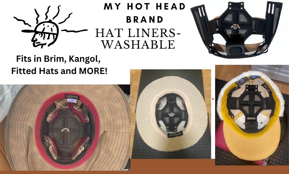 Patented Hat Liner Insert – Small, Sweat-Absorbing, Washable & Reusable – Full Coverage – Fits Fitted Hats & More – Easy in/Out – Women/Kids-Ideal for Your New Hats. Nothing Like it Out There! Black image 5