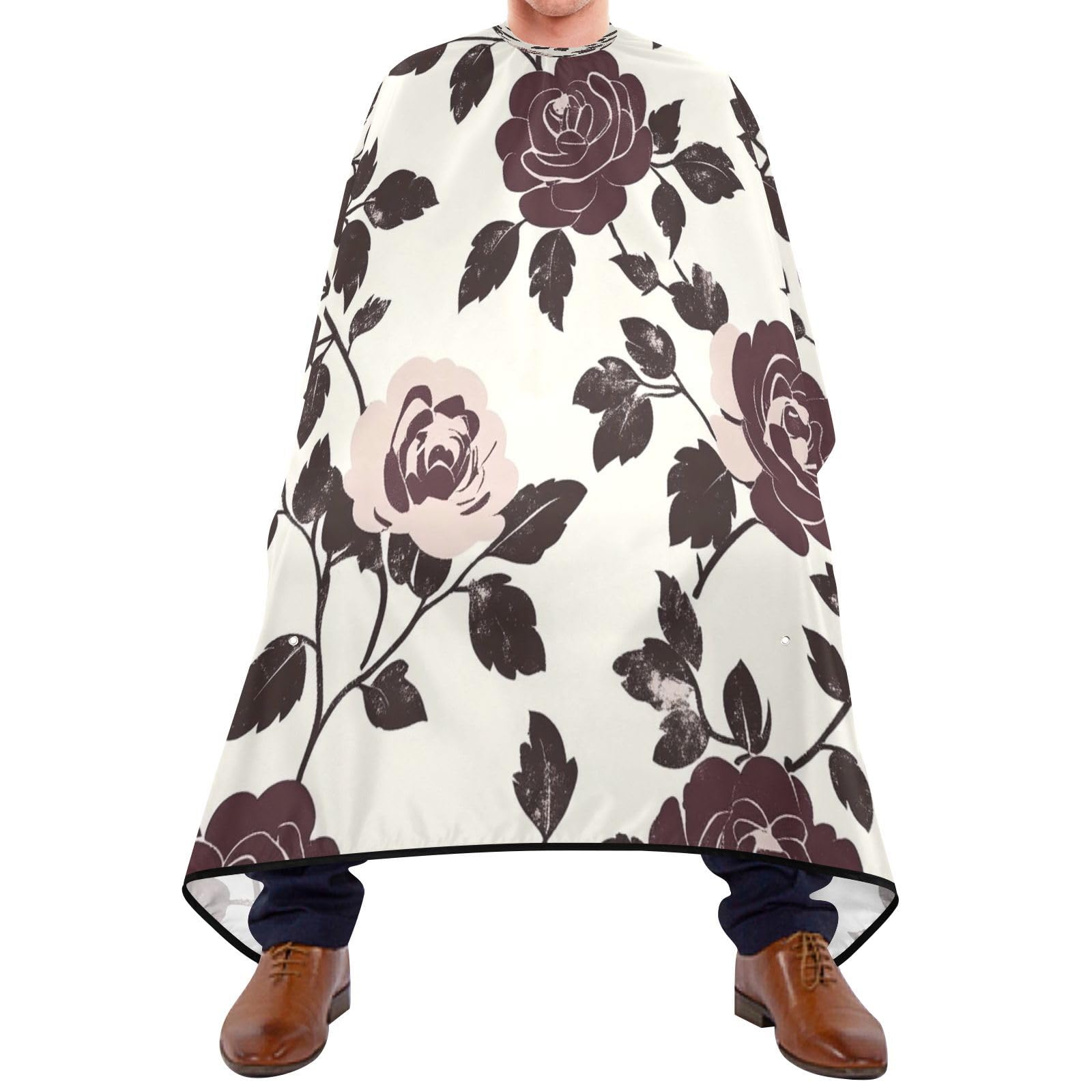 Kigai Vintage Flowers Hair Cutting Cape for Men & Women Waterproof Barber Cape Professional Hairdressing Salon Styling Apron with Adjustable Closure Snap