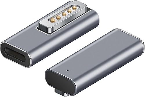 Adaptador magnético USB C con punta en T compatible con MacBook Pro Air magnético 2, adaptador de carga rápida tipo C PD Power Reemplazo para fuente
