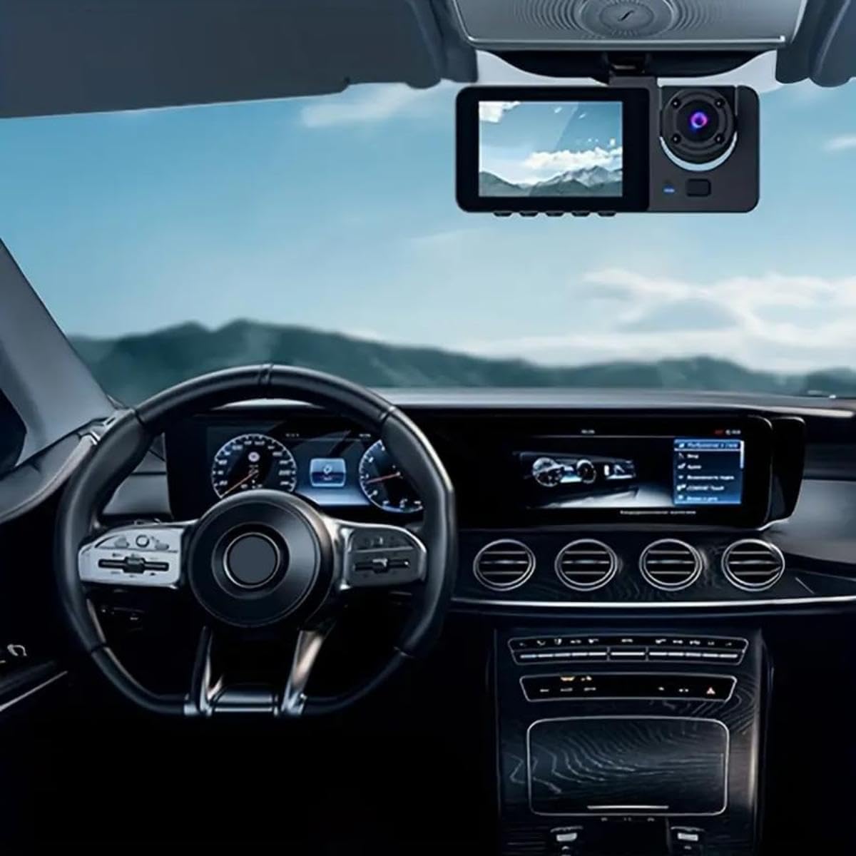 Dash Camera for Front and Inside Car Security - Dual Dash Cam 1080P Car Video Recorder with Audio, 2'' IPS Screen, Night Vision, G-Sensor, WDR