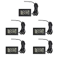 Vista 1 de HiLetgo 5pcs Digital LCD Termómetro Temperatura Digital LCD Refrigerador Termómetro Temperatura del Agua con Sonda Fahrenheit