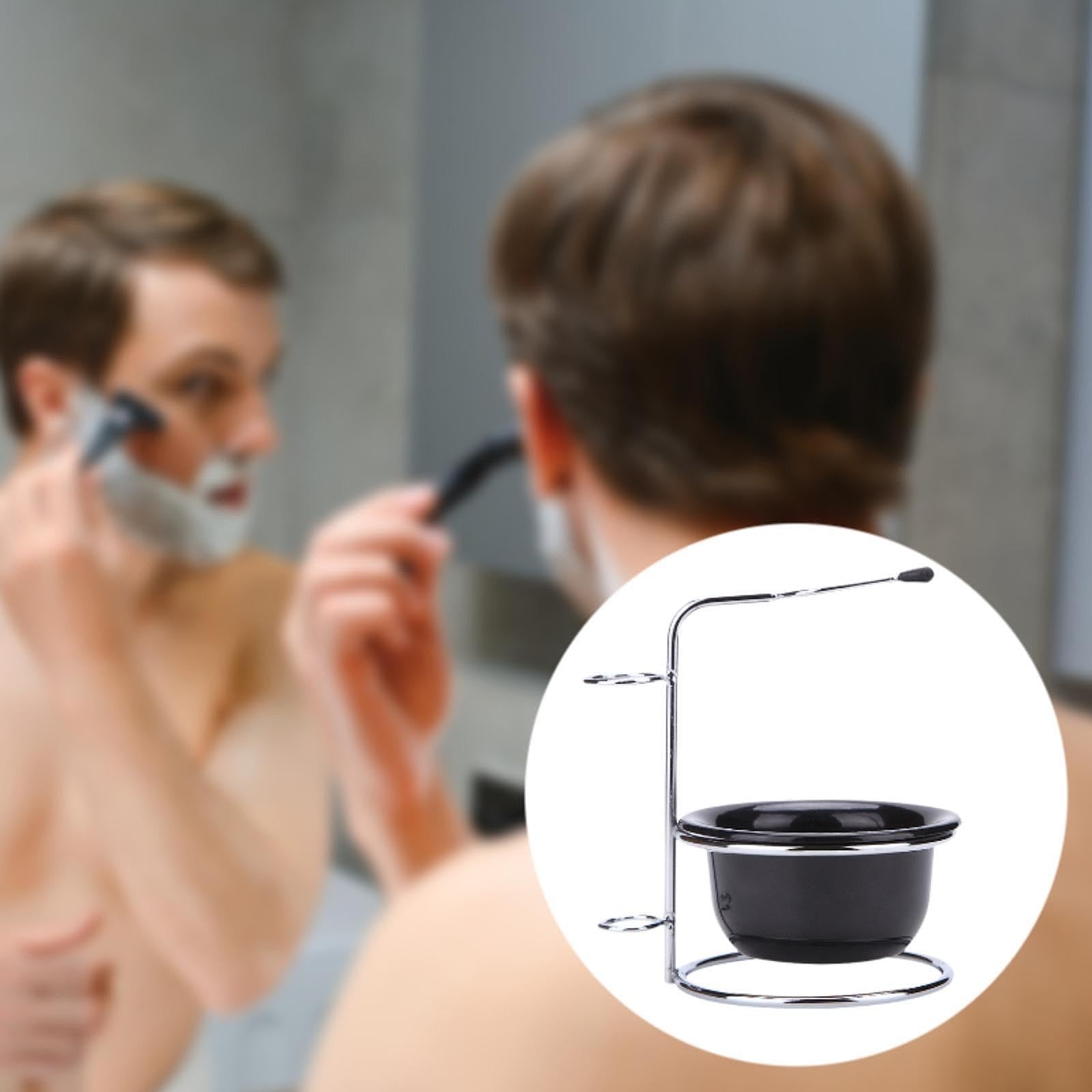 Set di 5 ciotole da barba in acciaio inox, per marito, fidanzato, uomo, nero