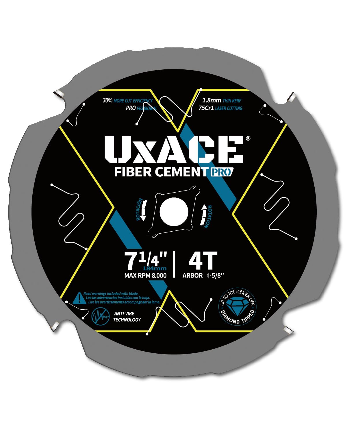UXACE 60 Tooth Circular Saw Blade - Premium Wood Cutting -12 UXACE 60 Tooth Circular Saw Blade - Premium Wood Cutting -12