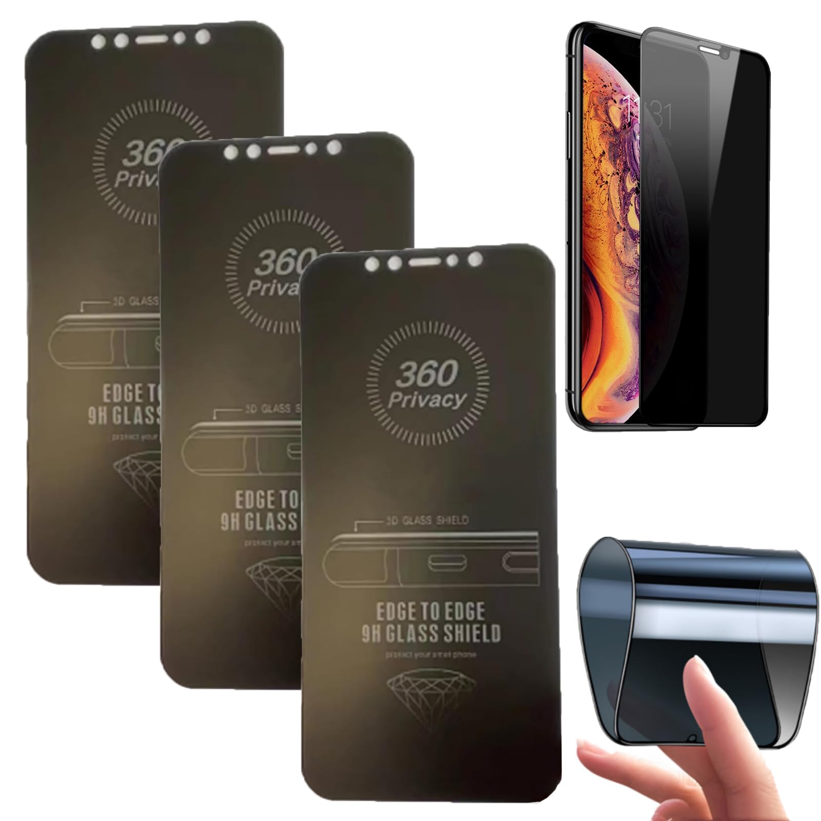 BIUBIULOVEQuelive Ceramic Screen Protector,Quelive Ceramic Privacy Screen Protector,Quelive Ceramic Privacy Tempered Film,Invisible Artifact Screen Protector (for iPhone13/13Pro,3Pcs)