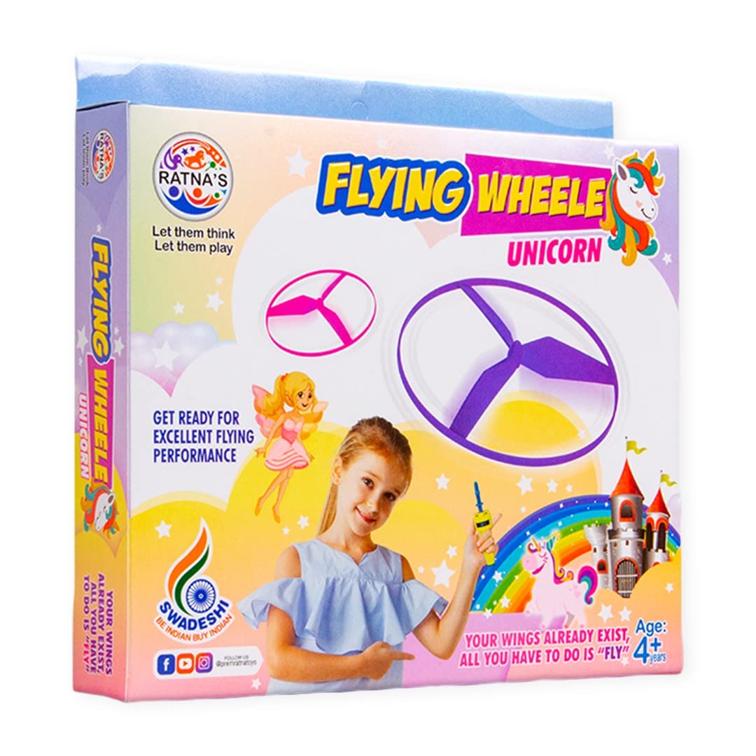 RATNAS Flying WHEELE Unicorn 3 in 1 CAN BE Used AS Space Rocket, Sliding Wall & Spinning TOP for Kids (Pink, Purple) (B09K494FQ3) Amazon Price History, Amazon Price Tracker