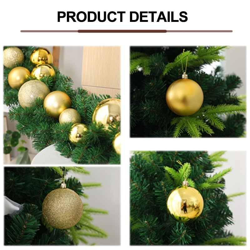 270cm Rattan-Weihnachtskranz, Adventskranz Künstlich, Türkranz Außen, Türkranz Winter, Geeignet for Treppen, Wandtüren, Innen- und Außenkranz(Silver)