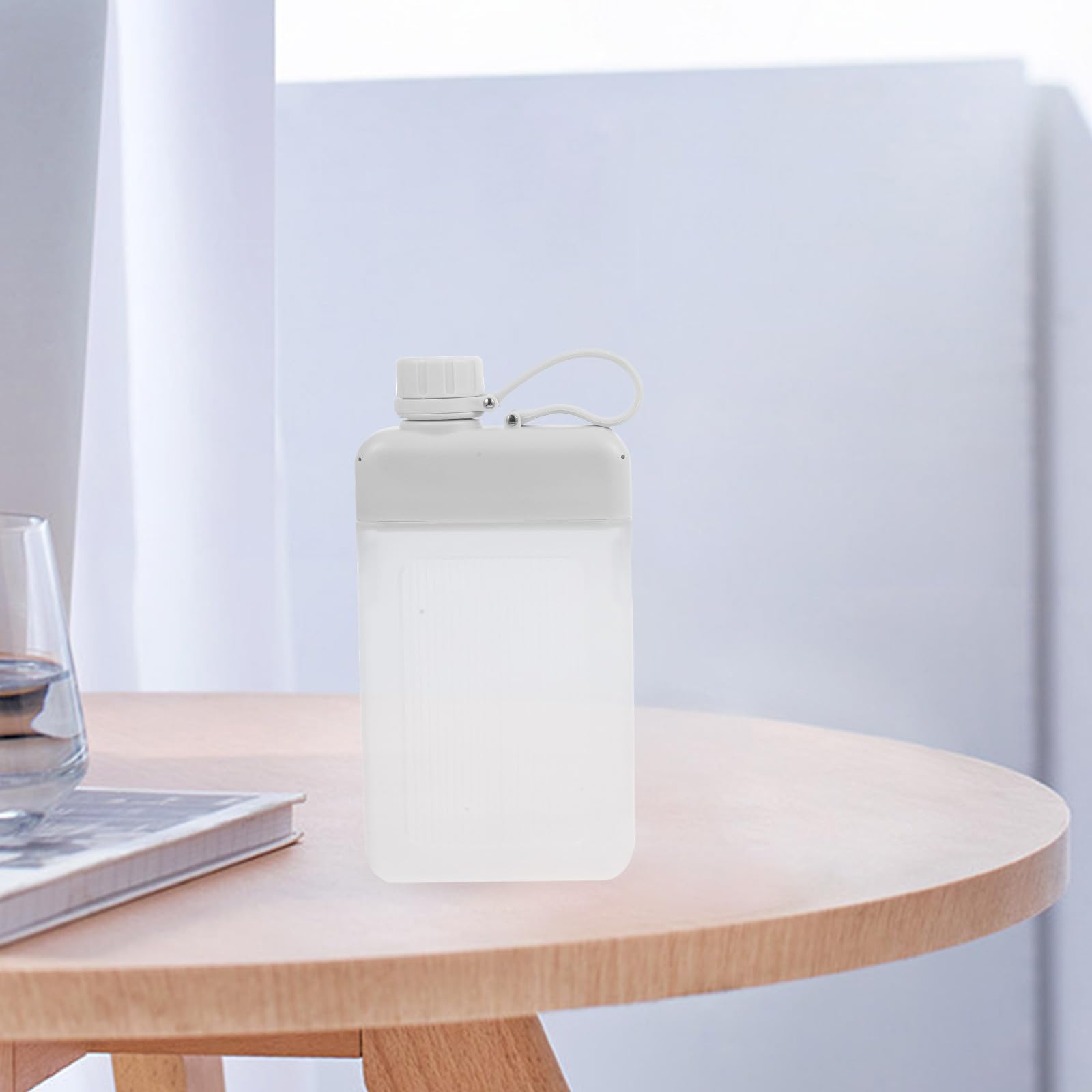 Zerodeko 2stücke Flache Wasserflasche Tragbar für Sport und Camping Schlanke Reise-flasche aus Lebensmittelechtem Material zur Aufbewahrung von Wasser und Saft