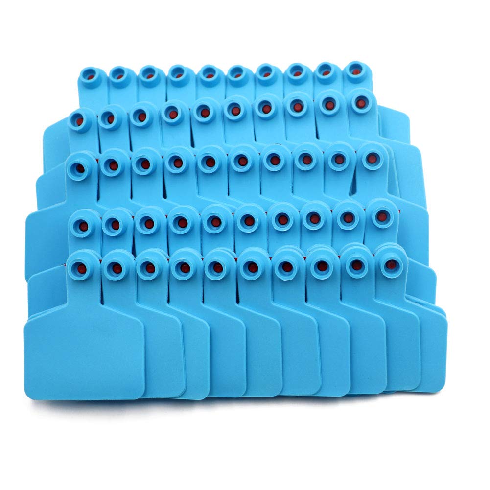 Etichette auricolari vuote per bestiame TPU Confezione da 100 blu